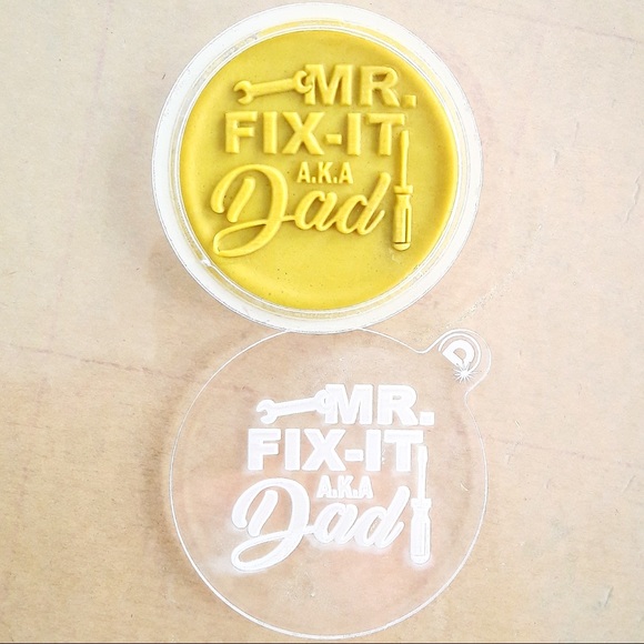 Special Father's Day Acrylic Outbosser Fondant Stamps For Cakes & Cupcakes. - Picture 11 of 14